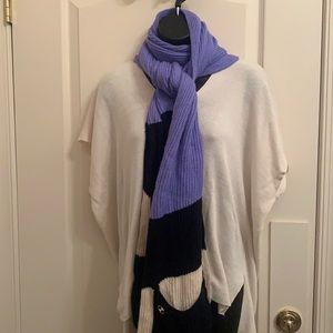 Tory Burch color-block wool scarf with pockets